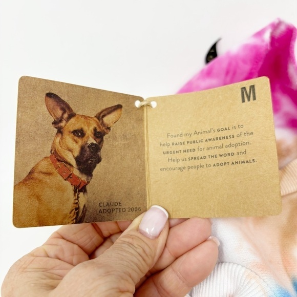 New FOUND MY ANIMAL Multicolor Tie Dye Hoodie Cotton Fleece Size Medium - Picture 10 of 14